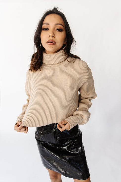 Glow Up Sweater // Tan